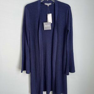 New Marled Reunited Clothing Blue Open Cardigan